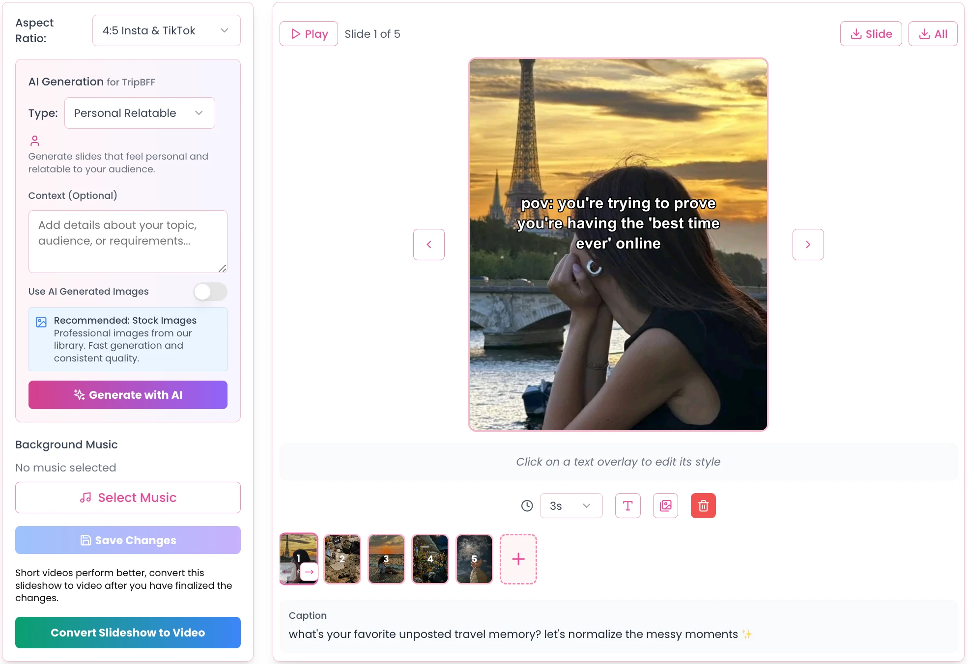 AI Slideshow Creator Demo